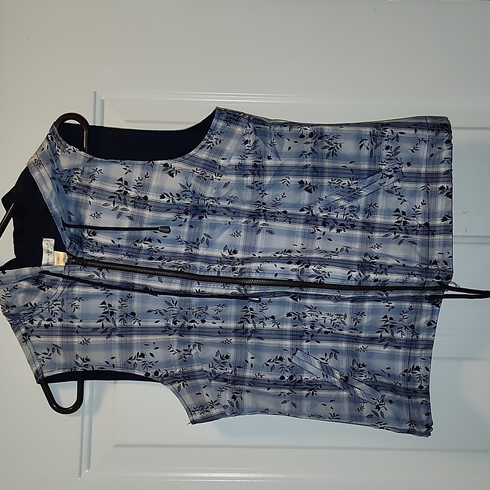 Christopher & Banks Navy Hooded Vest